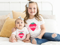 Chequered Strawberry Tee - Berry Sweet One