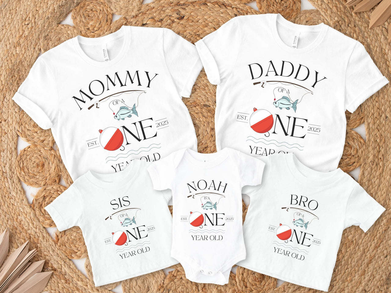 Personalized O-FishAlly-One Bobber Tee - Fishing 1st Birthday