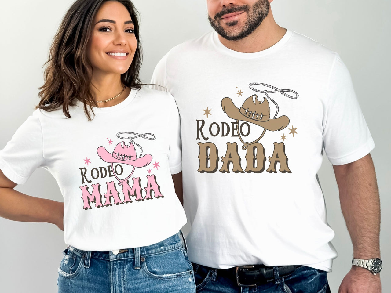 Pink & Brown My First Rodeo Birthday Shirts