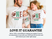 Personalized One Year Down - Football First Birthday Shirt