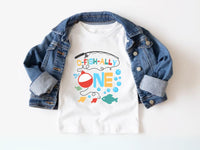 Colorful O-Fish-Ally One - Fish Theme Birthday Shirts