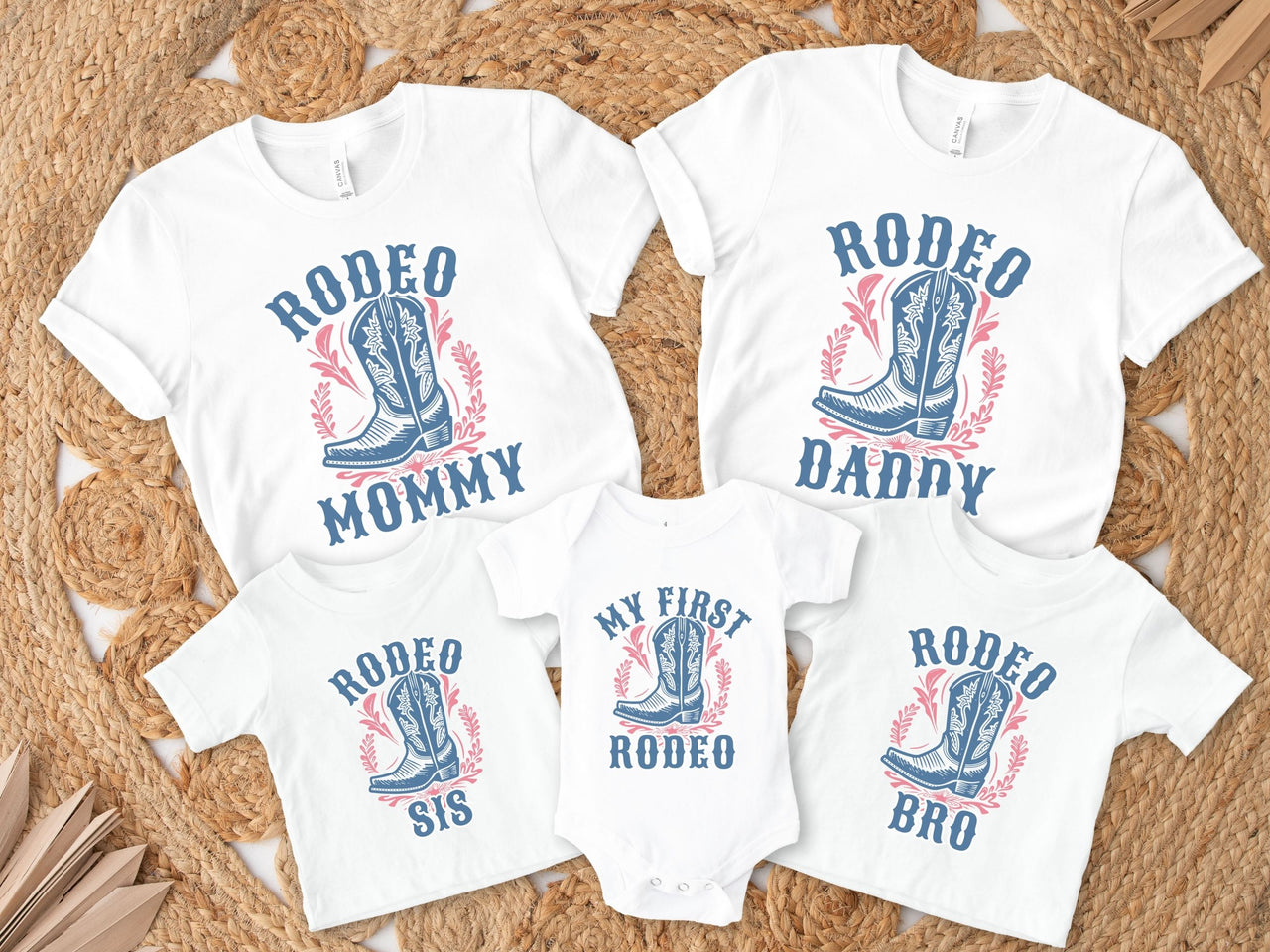 Cowboy Boots - Rodeo Mama Dada Matching Tees