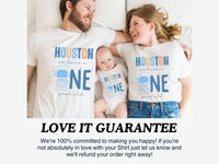 Retro Houston We Have a One Year Old - Space Theme Tshirt