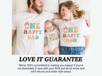 Colorful Campfire Happy Camper Shirts - 1st Birthday