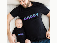 Retro Cosmic Family Matching First Birthday Shirts
