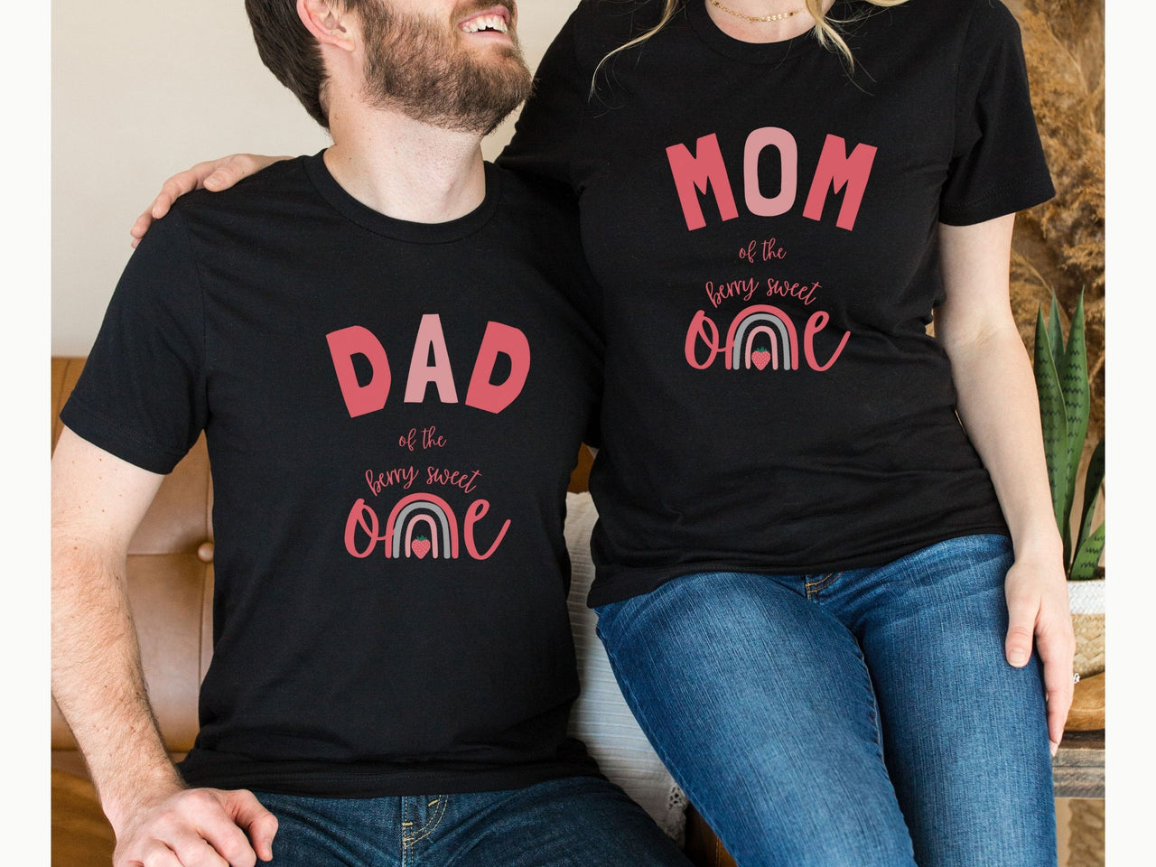 Cute Stawberry Rainbow Birthday Crew Shirts