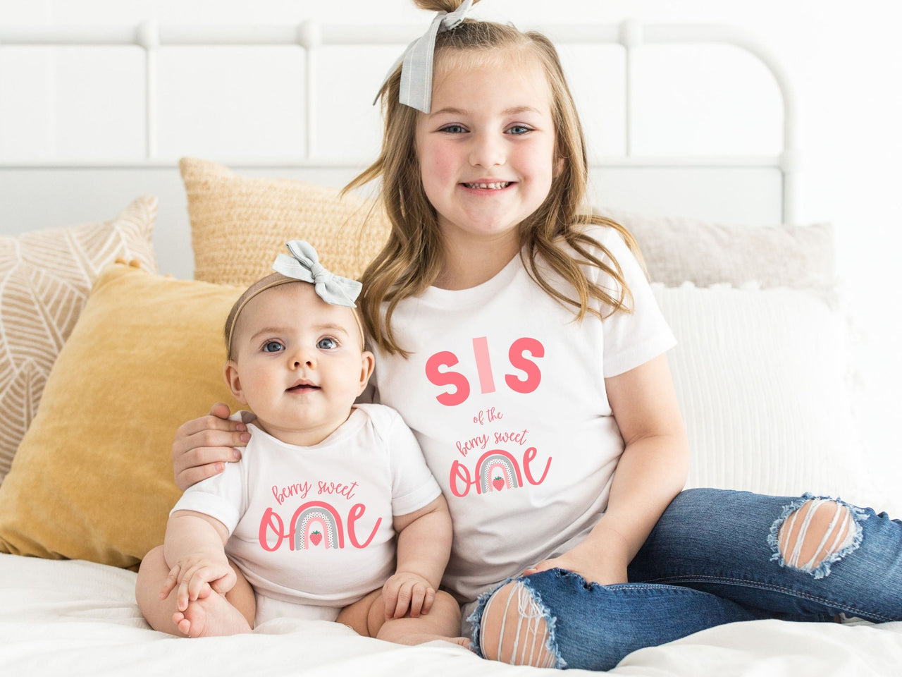 Cute Stawberry Rainbow Birthday Crew Shirts