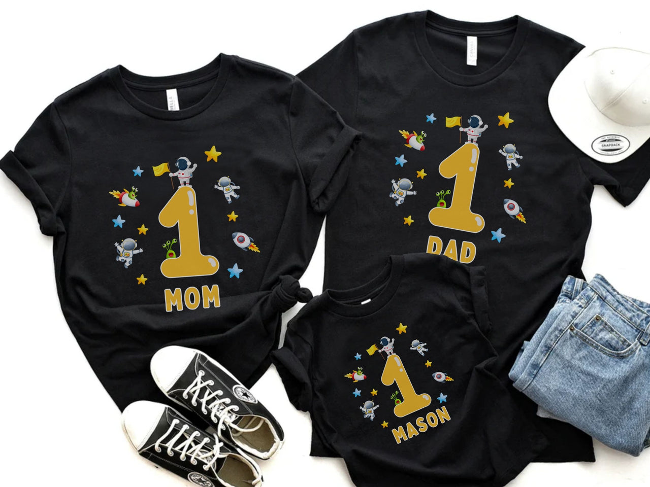 Custom Space Birthday Shirt – First Trip Around the Sun