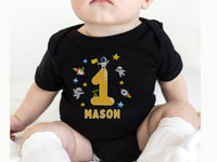 Custom Space Birthday Shirt – First Trip Around the Sun