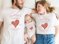 Personalized Strawberry Heart Birthday Shirt