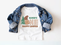 Personalized One Happy Camper Birthday Shirt