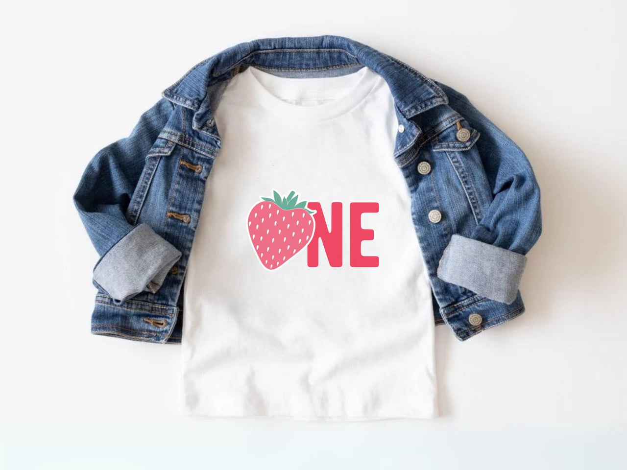 Strawberry Theme First Birthday Matching Family Shirts