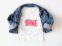 Strawberry Theme First Birthday Matching Family Shirts