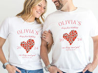 Personalized Strawberry Heart Birthday Shirt