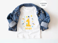 Custom Space Birthday Shirt – First Trip Around the Sun