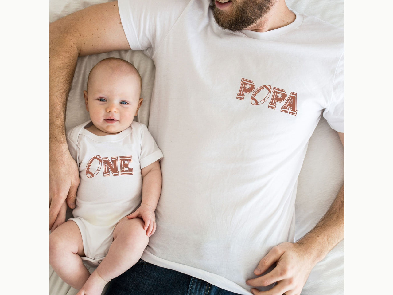 First Year Down Pocket Design Tee - Football Birthday