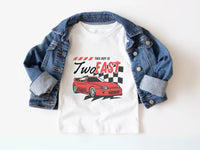 This Boy Is Two Fast Tee - Race Car Theme Birthday