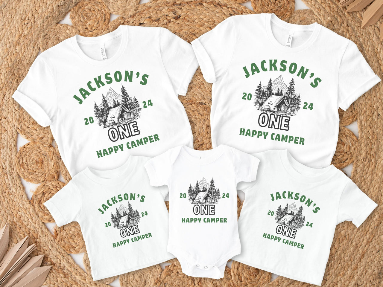 Personalized Tent Life Tee - One Happy Camper