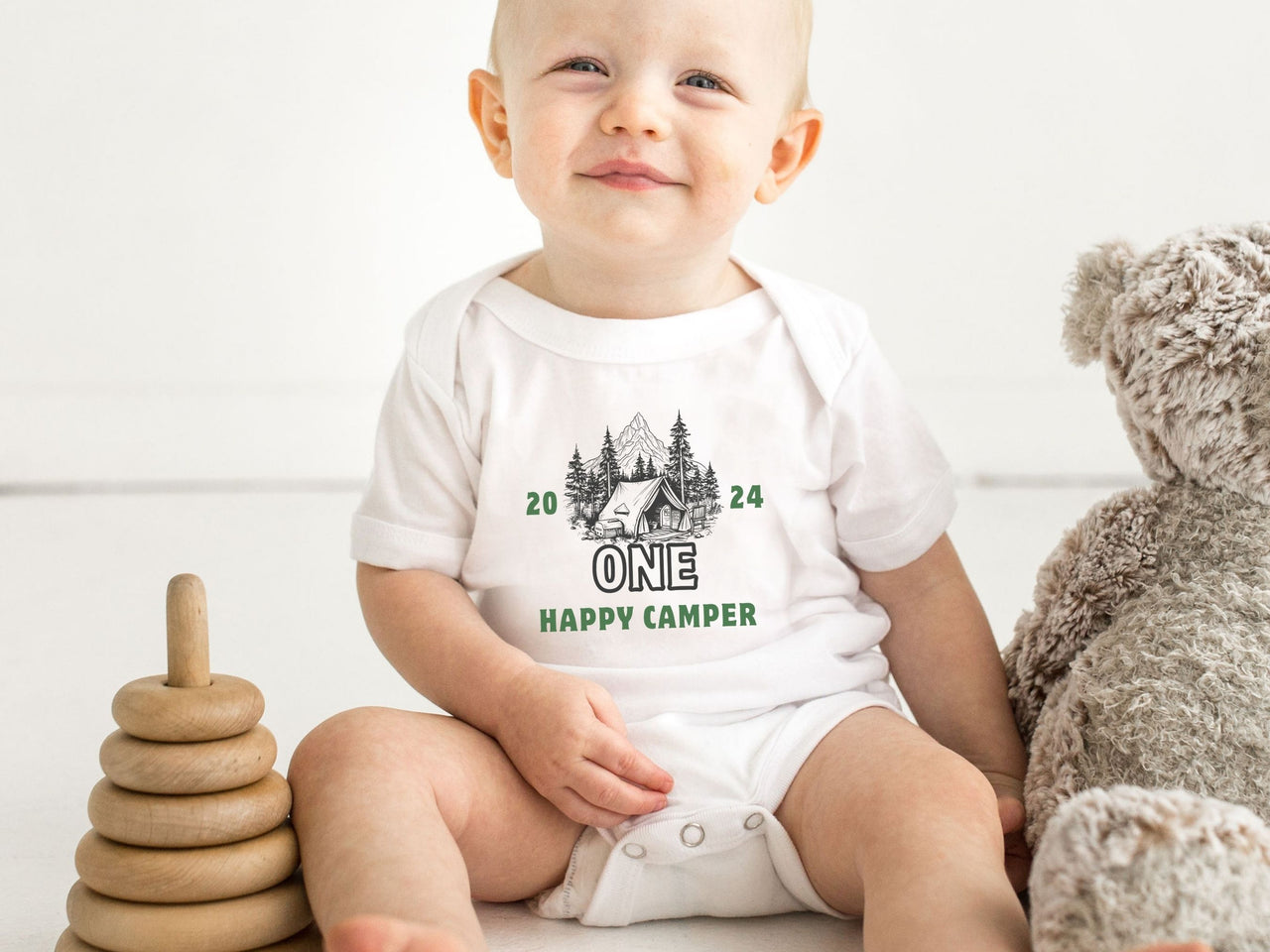 Personalized Tent Life Tee - One Happy Camper