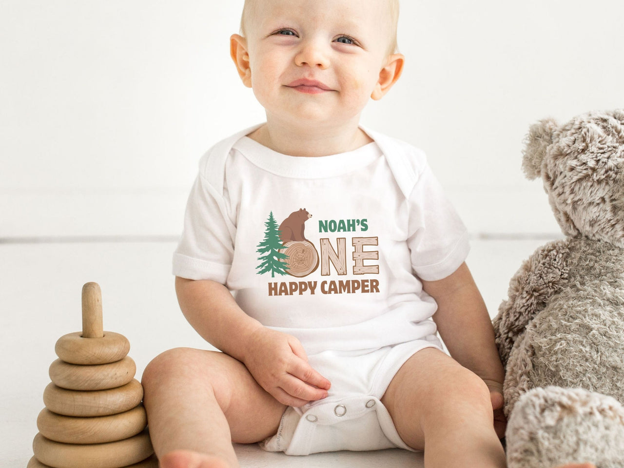 Personalized One Happy Camper Birthday Shirt