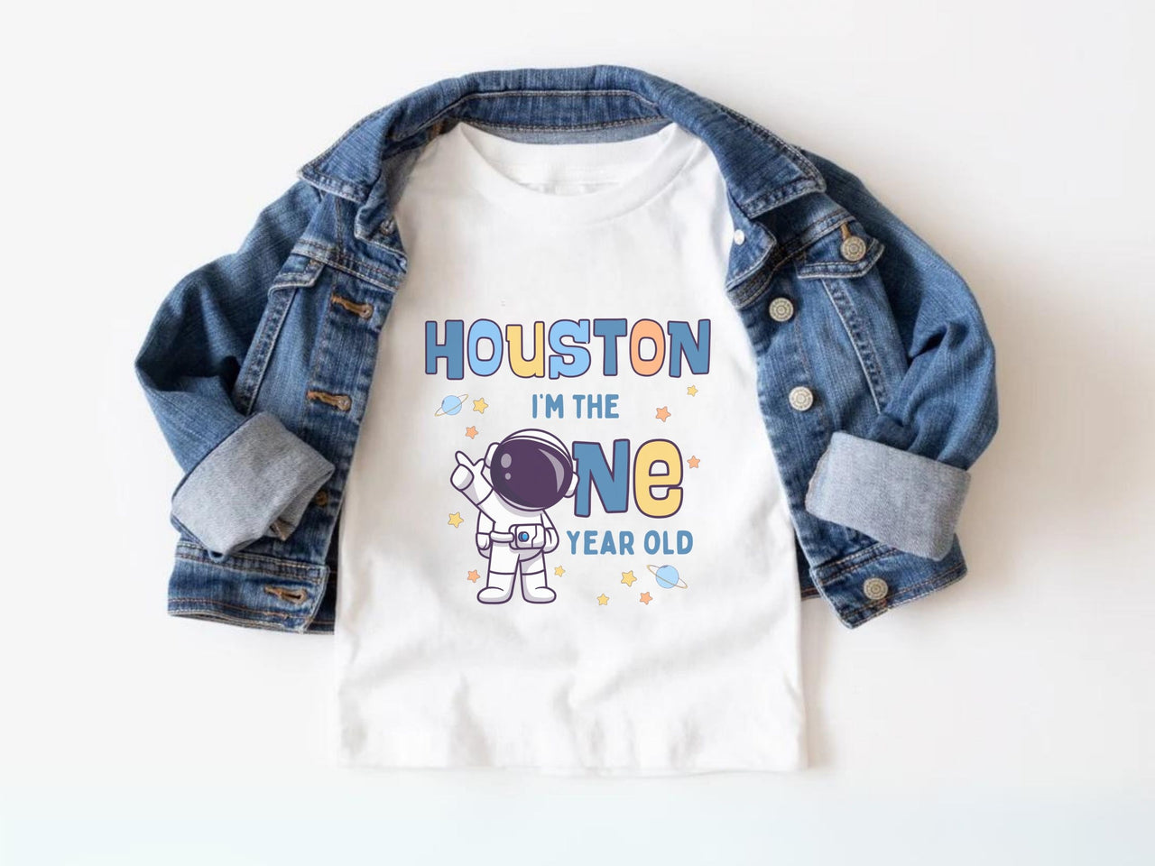 Houston We Have a One Year Old Family Matching Birthday Shirt