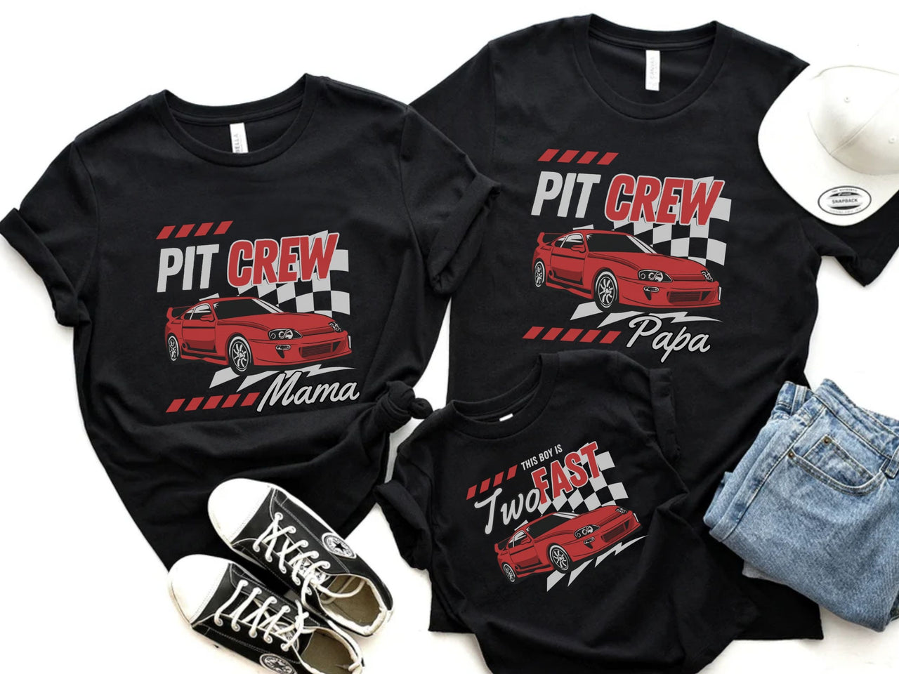 This Boy Is Two Fast Tee - Race Car Theme Birthday