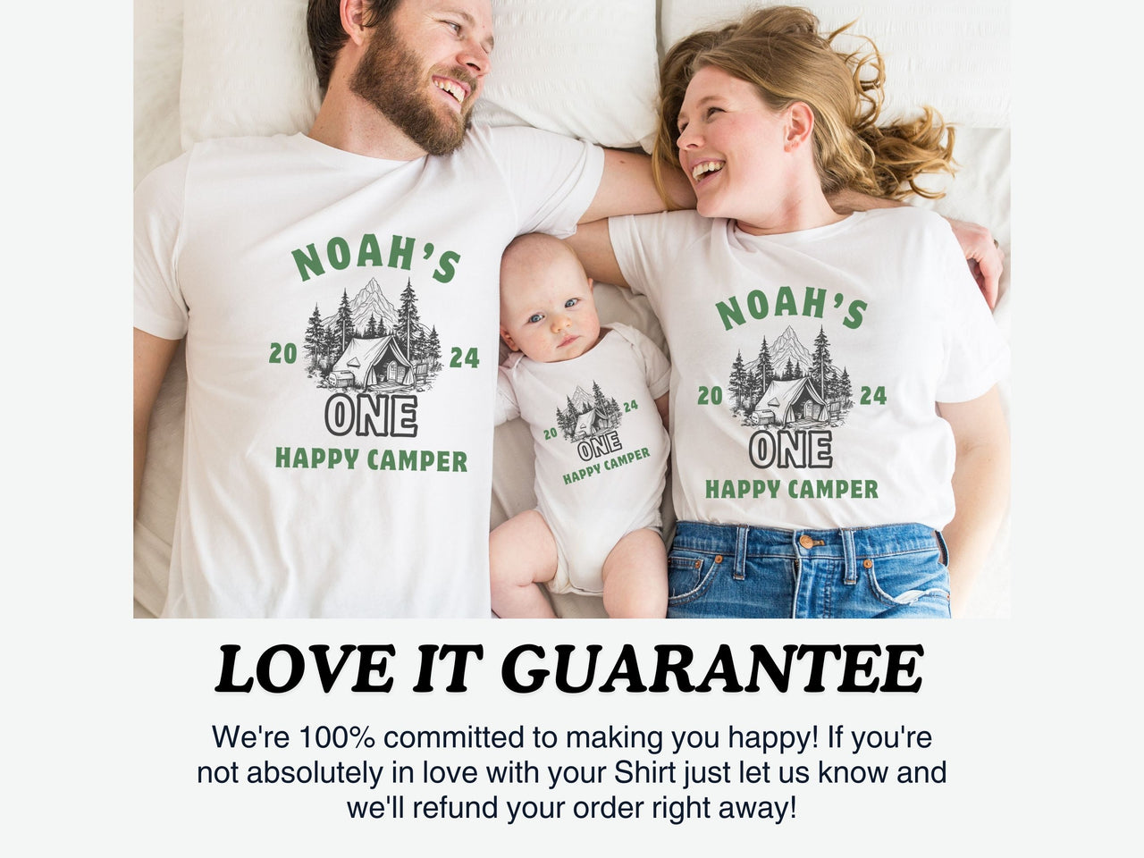 Personalized Tent Life Tee - One Happy Camper