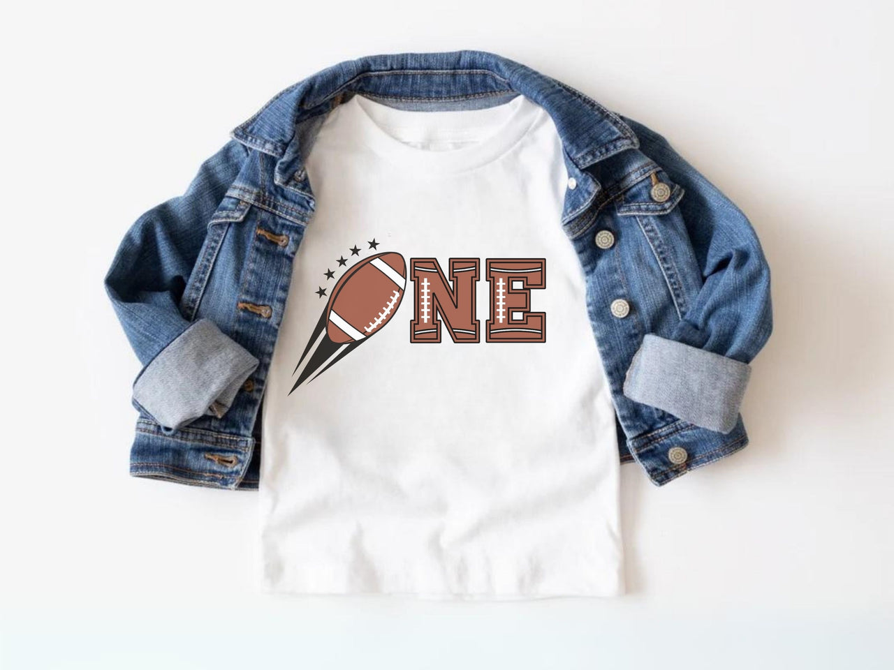 Rocket Football Tee - Football Theme 1st Birthday