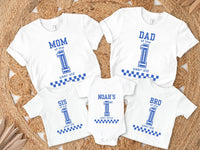 Personalized 1st Year Down Shirt – Blue Varsity Game Day Design