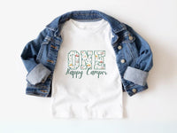 One Happy Camper - Textured Font Birthday Tees