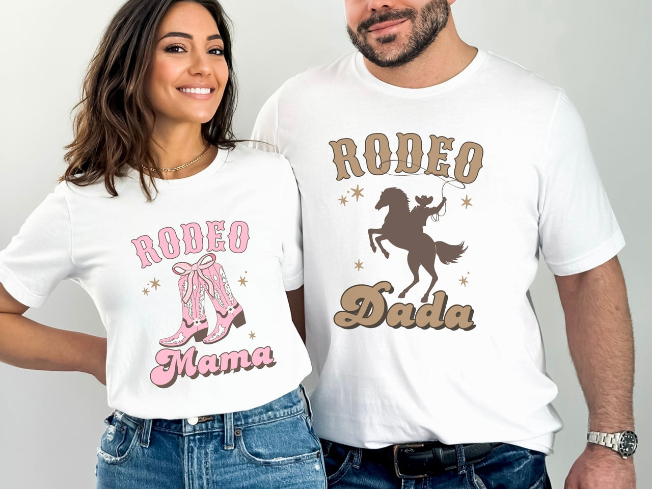Pink & Brown Rodeo Theme First Birthday Tees