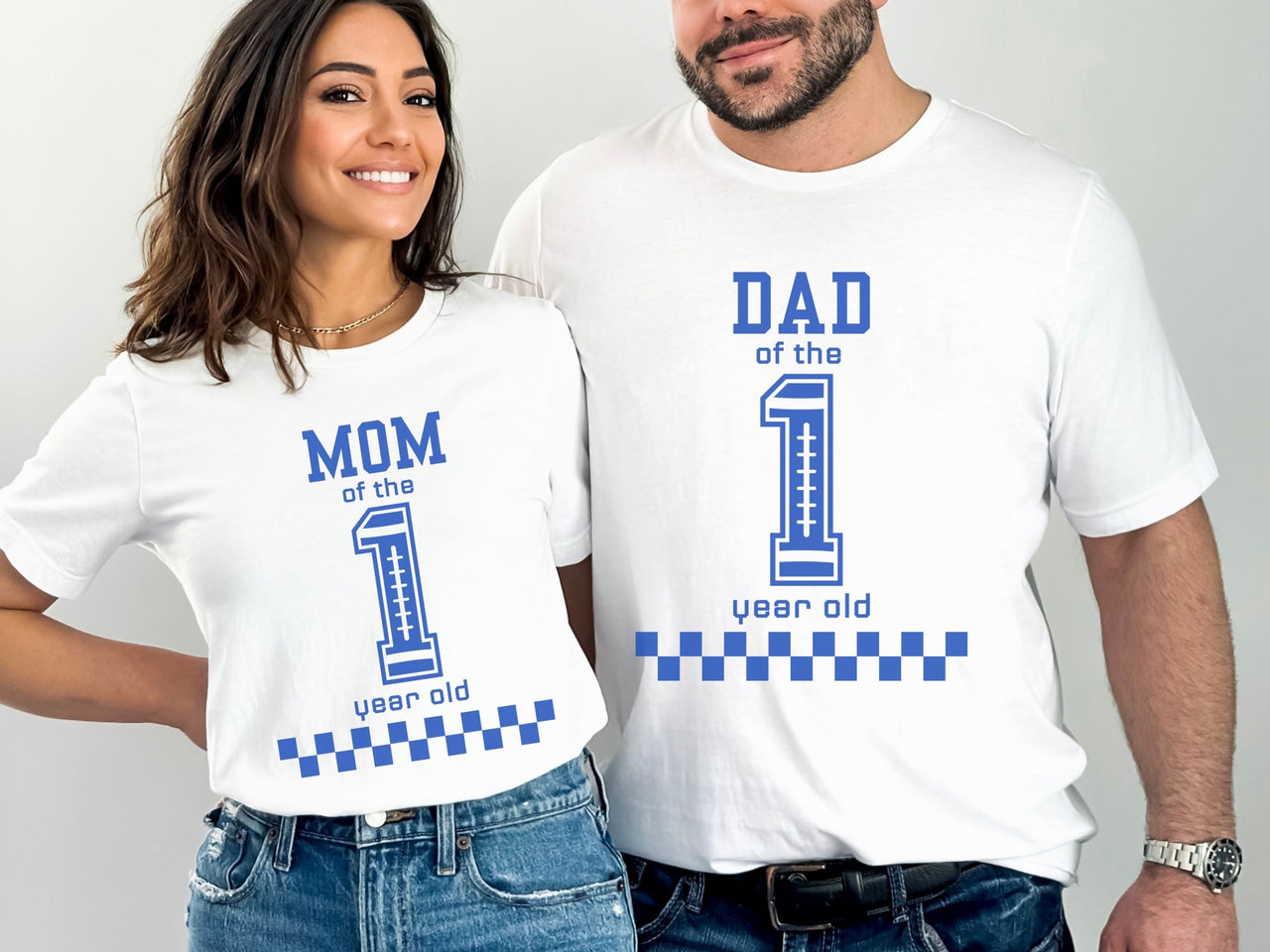 Personalized 1st Year Down Shirt – Blue Varsity Game Day Design