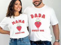 Cute Retro Strawberry First Birthday Shirts