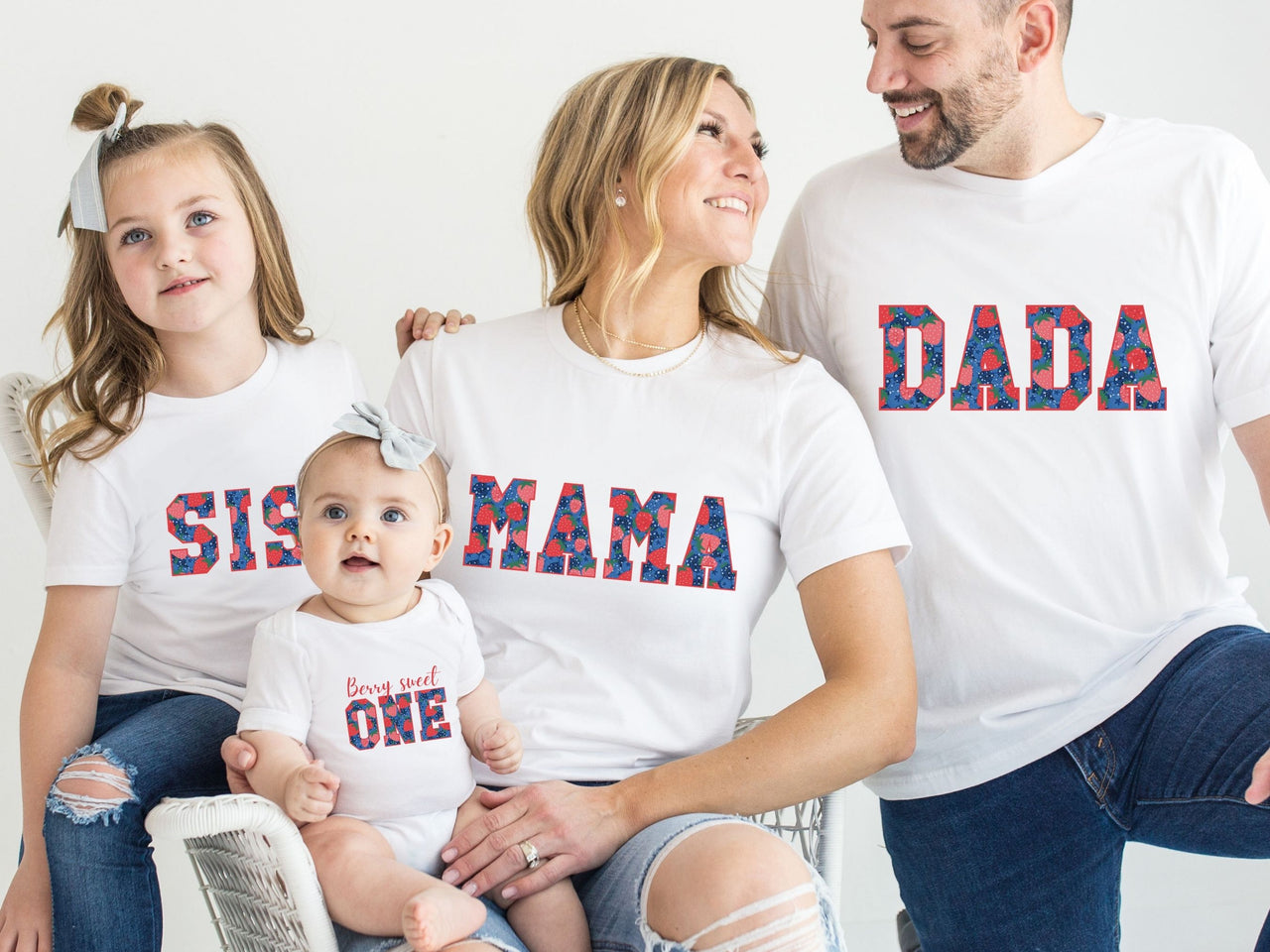 Mixed Berries Textured Font Birthday Tees