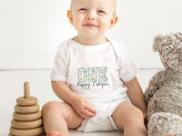 One Happy Camper - Textured Font Birthday Tees