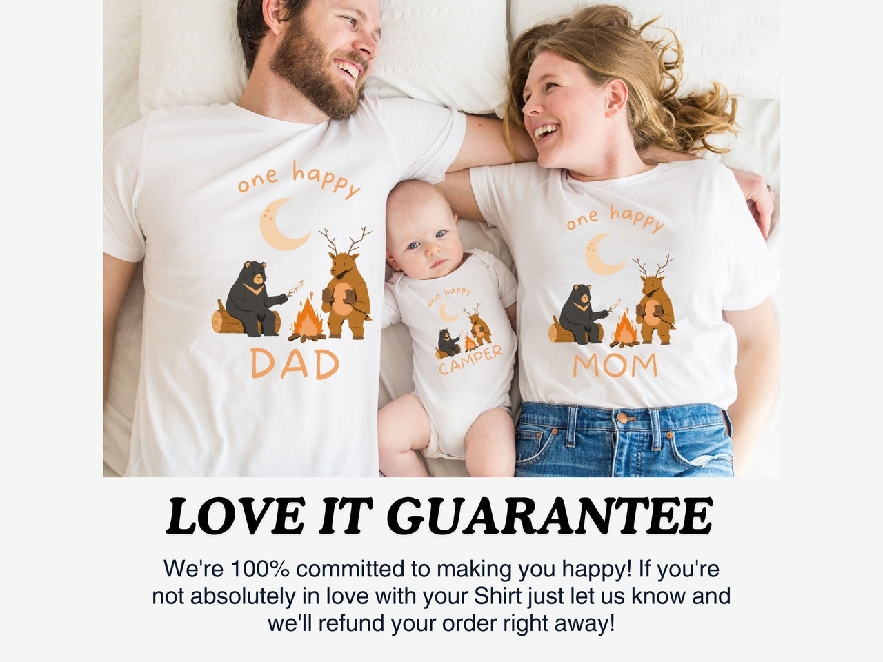 Animals Camping Under The Moonlight - 1st Birthday Shirt