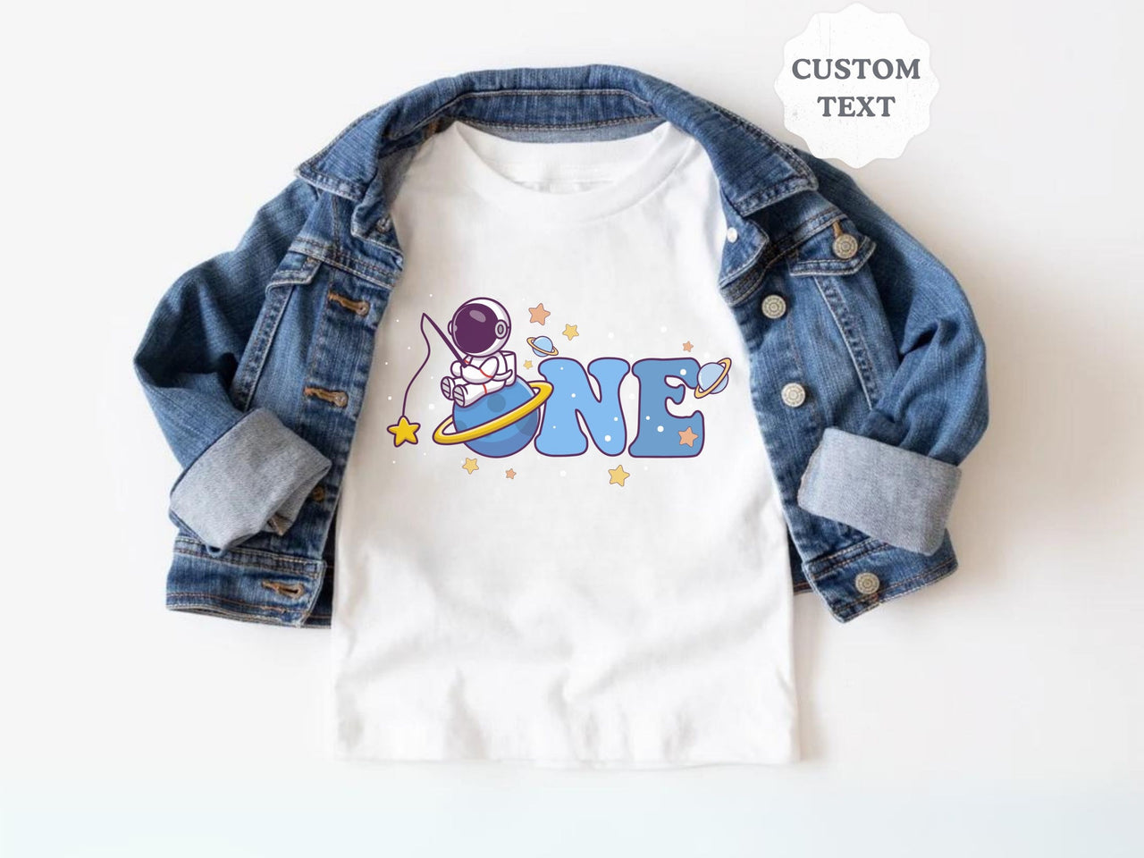 Astronaut Fishing - Space Theme Birthday Tee