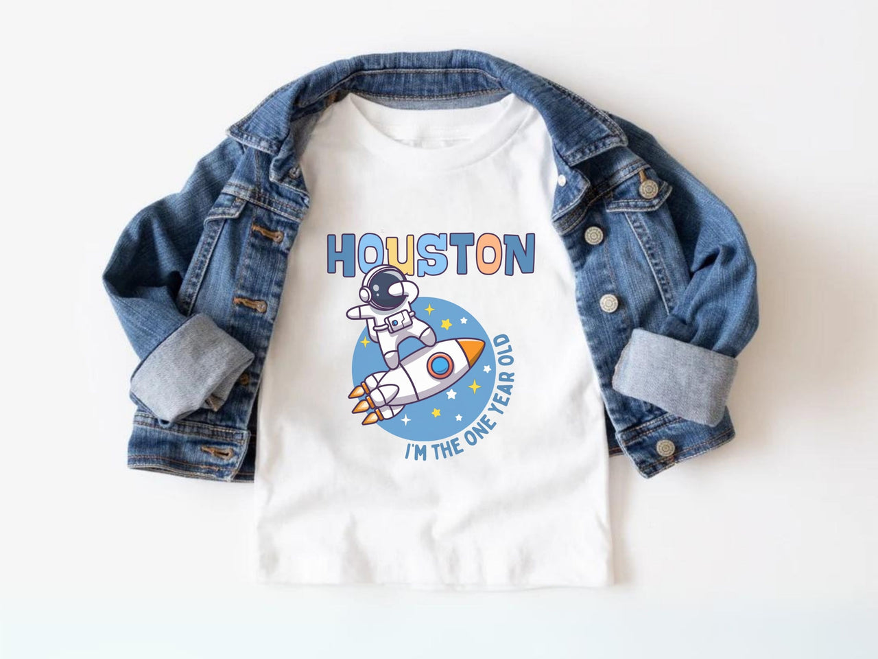 Astronaut Dabbing on Rocket Ship - Space Theme Tee