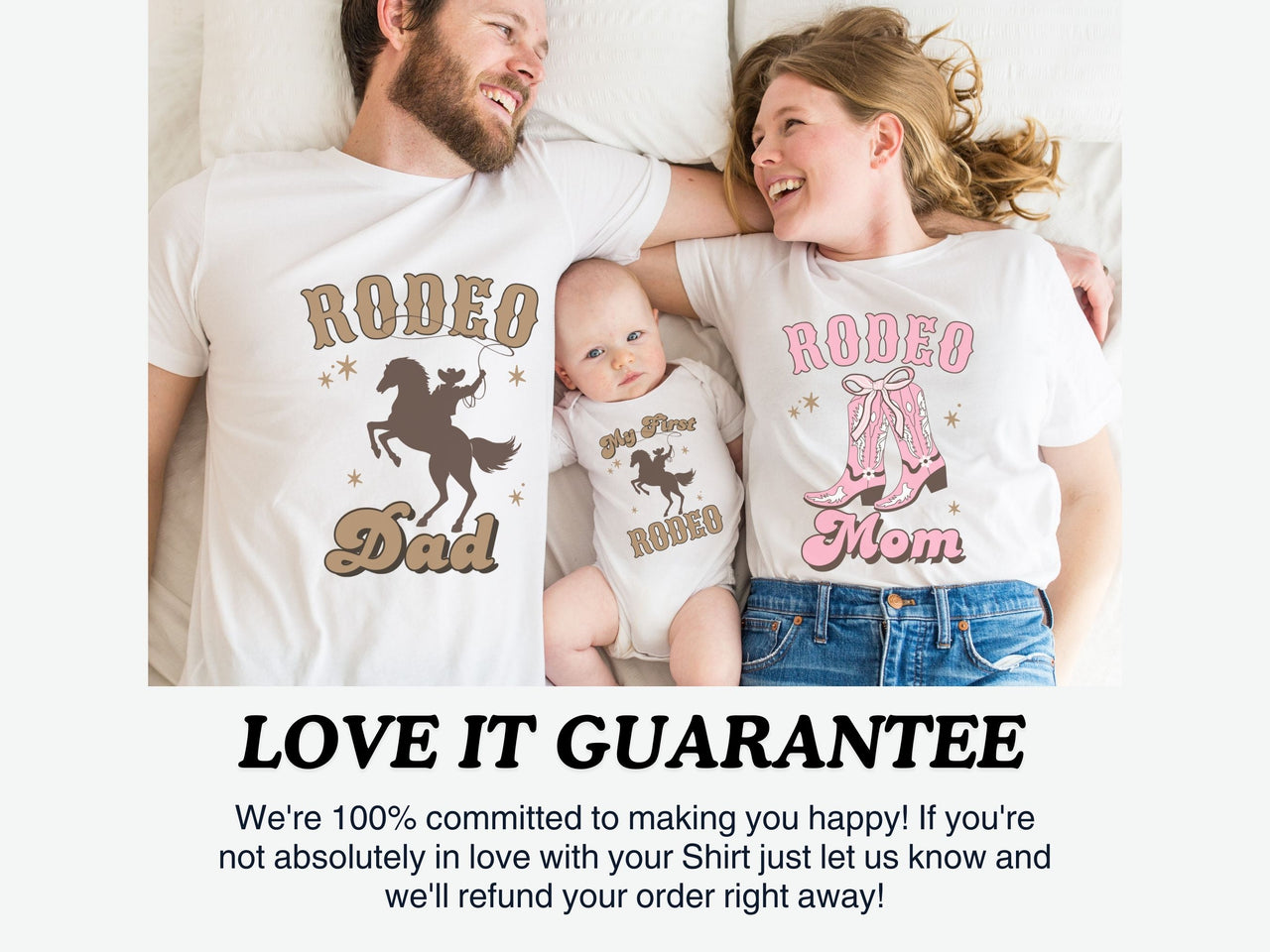 Pink & Brown Rodeo Theme First Birthday Tees
