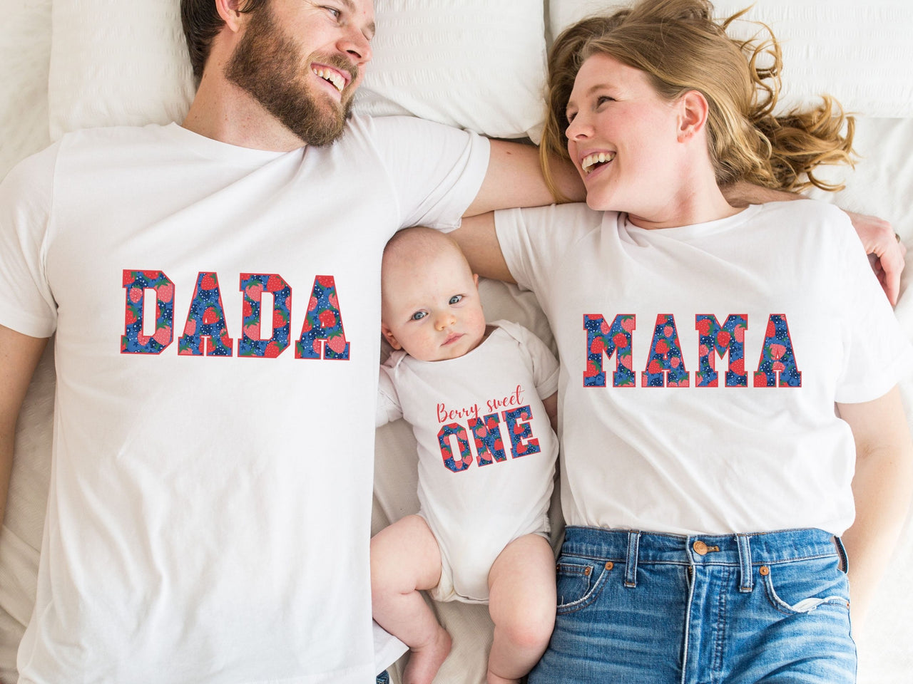 Mixed Berries Textured Font Birthday Tees