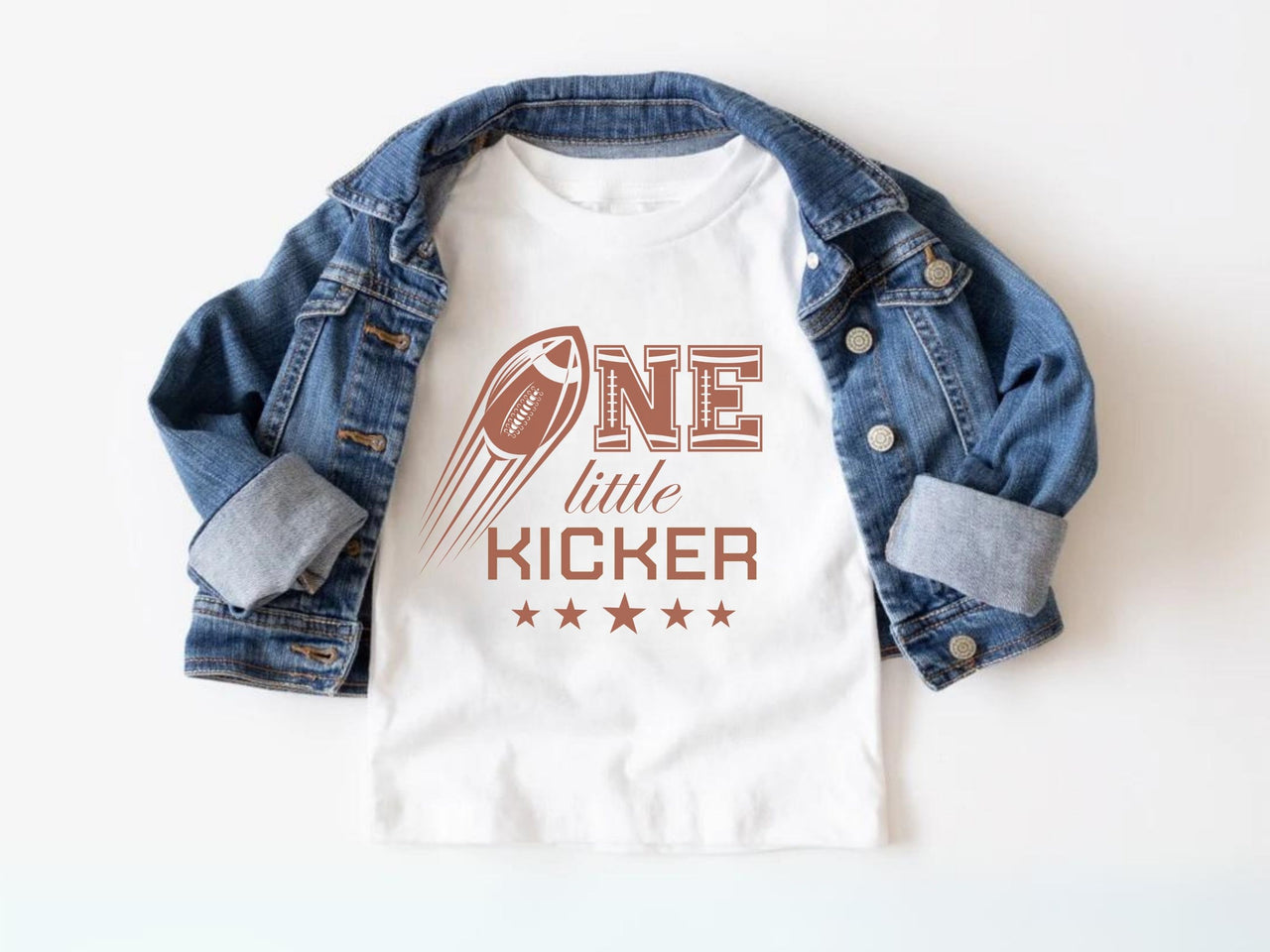 One Little Kicker - Football 1st Birthday Tee