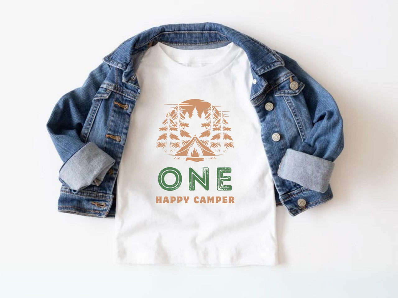 One Happy Camper - Campfire 1st Birthday Shirt