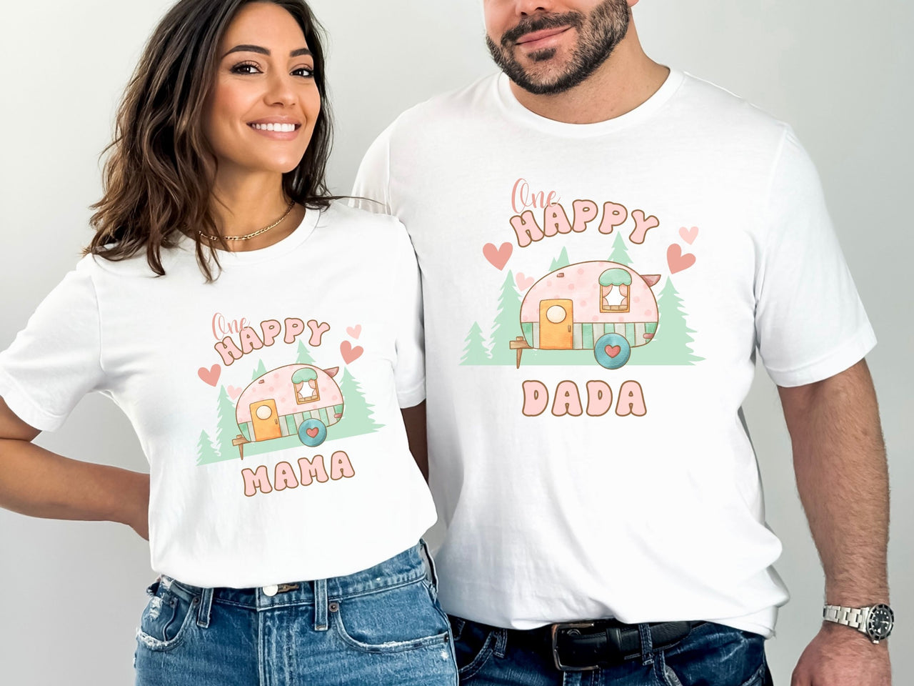 Cute One Happy Camper - Matching Family Birthday Tees