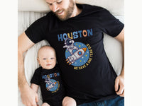 Astronaut Dabbing on Rocket Ship - Space Theme Tee