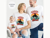 Personalized Retro Rodeo Theme Family Matching Birthday Tees