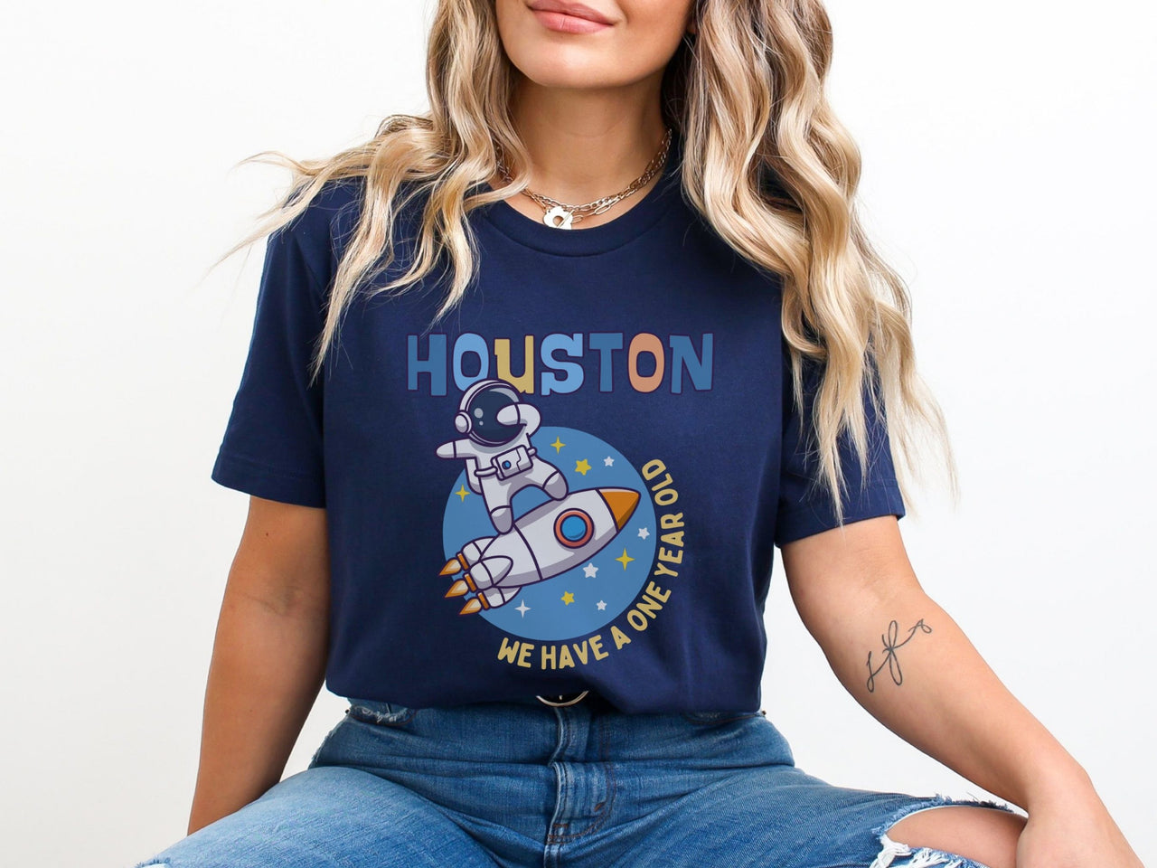Astronaut Dabbing on Rocket Ship - Space Theme Tee