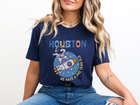 Astronaut Dabbing on Rocket Ship - Space Theme Tee