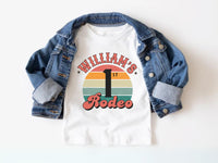 Personalized Retro Rodeo Theme Family Matching Birthday Tees