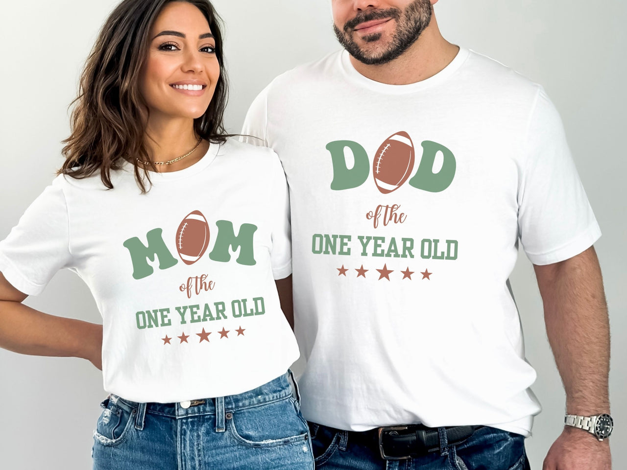 Personalized One Year Down Football Birthday Shirt