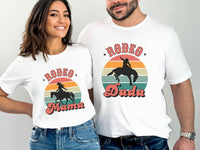 Personalized Retro Rodeo Theme Family Matching Birthday Tees